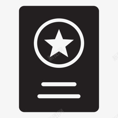 美国护照证件身份图标图标
