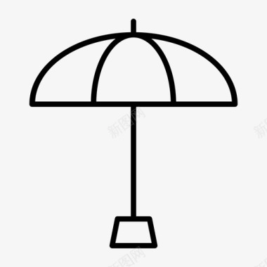 雨伞沙滩度假图标图标