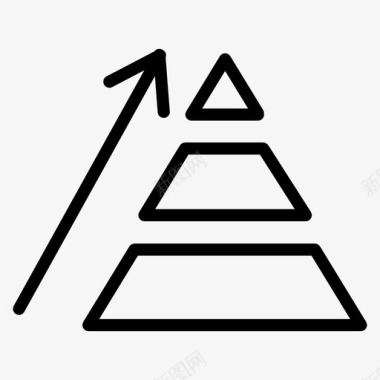 金字塔图表统计数据图标图标
