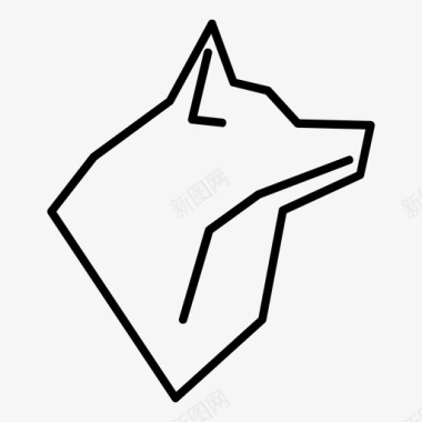 狼狗自负的动物图标图标