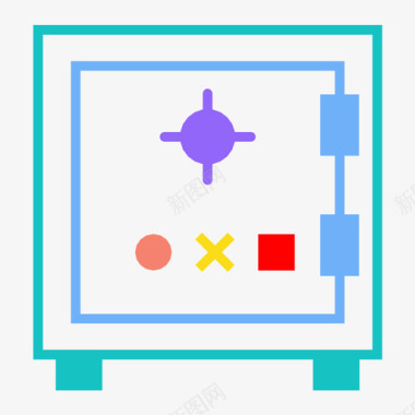 银行保险箱存款保险柜图标图标