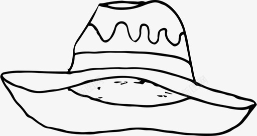 帽子手绘头饰图标图标