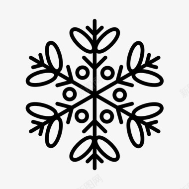 节日庆祝宣传雪花庆祝圣诞节图标图标