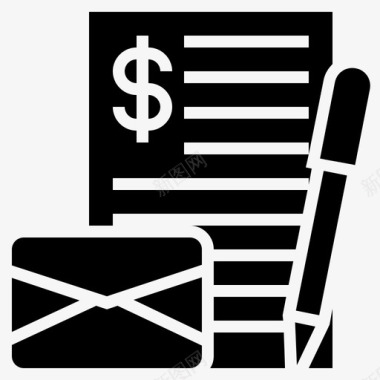 商务合同商务信函书信图标图标