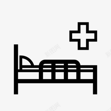 病床卧床健康图标图标