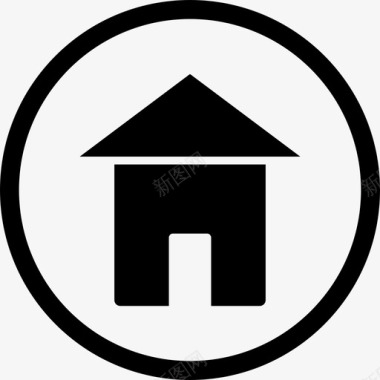房子主页免抠png主页圆圈房子图标图标