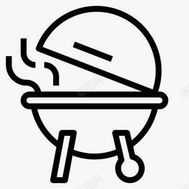 烤炉烧烤派对图标图标