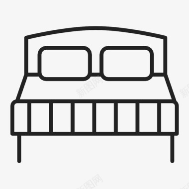 床床上用品旅馆图标图标