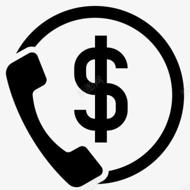 商务洽谈呼叫中心电话咨询图标图标