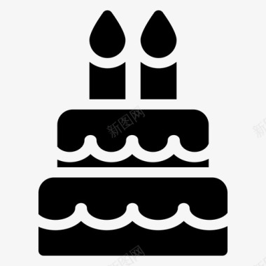 庆祝生日蛋糕庆祝图标图标