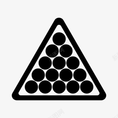 台球三角形台球球图标图标