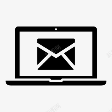 笔记本电脑信封邮件图标图标