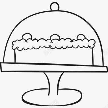 蛋糕盒食物小酒馆和餐厅图标图标