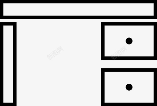 书桌PNG书桌家具办公室图标图标