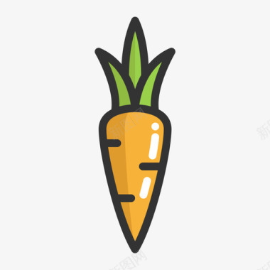 水果水彩画胡萝卜-Carrot图标