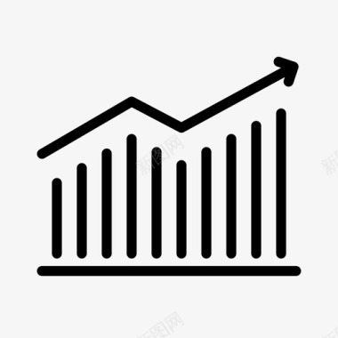 碳排放趋势图表增加销售图标图标