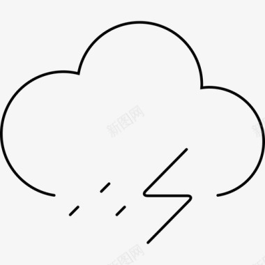 被雷噼云雨雷预报天气图标图标