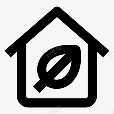 家居环保绿色图标图标