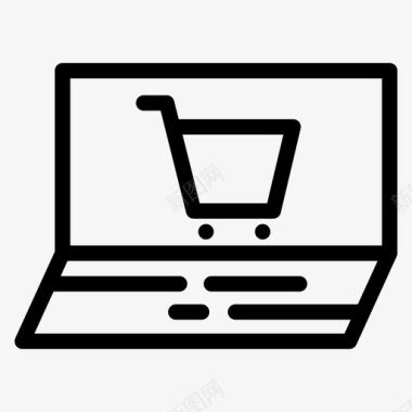 笔记本网上购物商业笔记本电脑图标图标