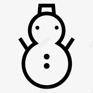 圣诞雪人雪人圣诞节冬天图标图标