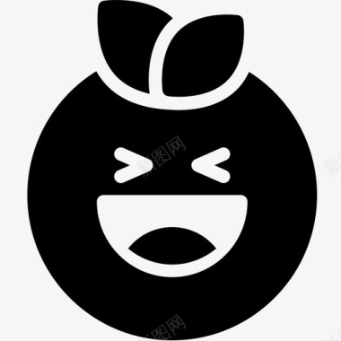 水果矢量笑表情情绪图标图标