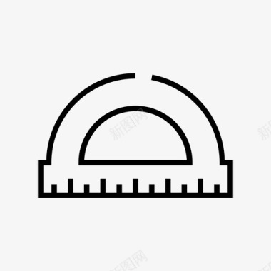 几何主图量角器几何学尺子图标图标