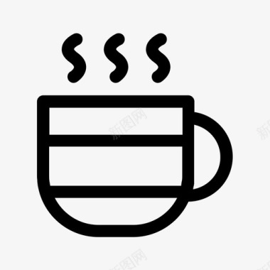 热咖啡甜点饮料图标图标