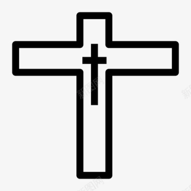 十字架复活节教堂十字架图标图标
