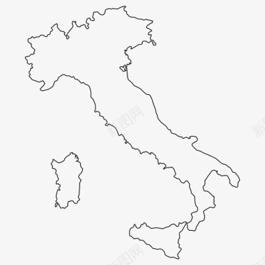 意大利地图欧洲图标图标