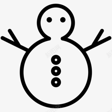 雪人圣诞节快乐图标图标