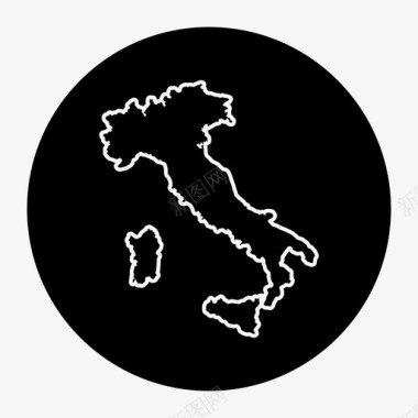 意大利地图欧洲欧洲地图图标图标