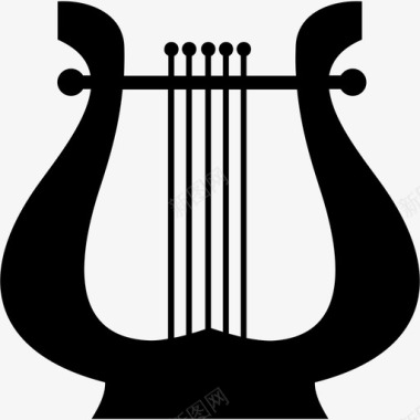 竖琴乐器演奏图标图标