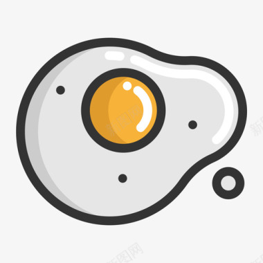 手绘线条蔬菜煎鸡蛋-Fried Egg图标