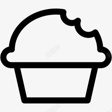 甜品杯子蛋糕庆祝纸杯蛋糕图标图标