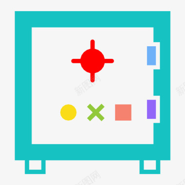 银行折页设计银行保险箱银行金库钱箱图标图标