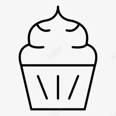 派对蛋糕松饼蛋糕庆典图标图标