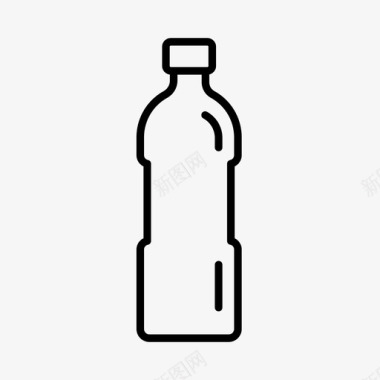 水瓶饮料垃圾填埋图标图标