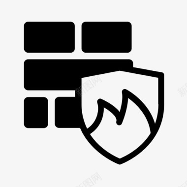 公共标识安全互联网安全防火墙图标图标