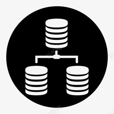 全国网络分布数据库服务器大数据分布式计算图标图标