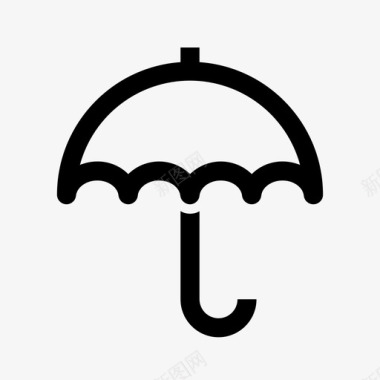 伞坏天气雨天图标图标