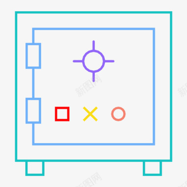 银行折页设计保险库银行储物柜银行保险箱图标图标
