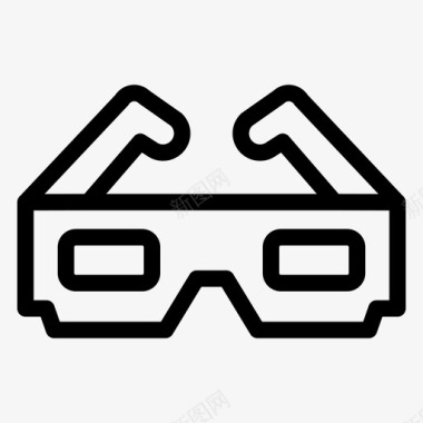 3d眼镜浮雕电影院图标图标