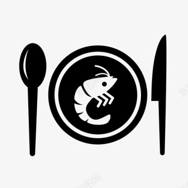 海鲜晚餐龙虾图标图标