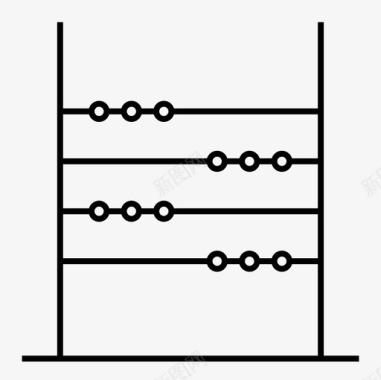 算盘珠算盘金融图标图标