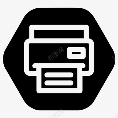 喷墨背打印机台式机喷墨打印机图标图标