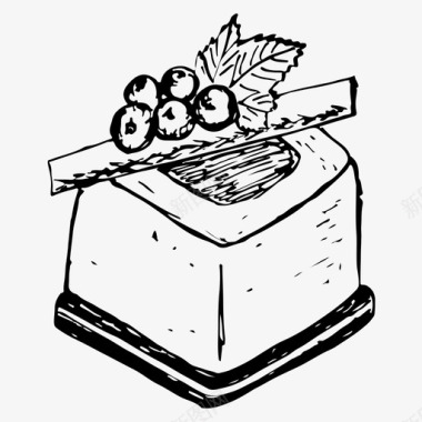 蛋糕烘焙食品手绘图标图标