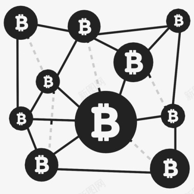 流通货币比特币区块链加密货币图标图标