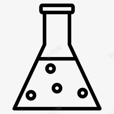 锥形体i化学锥形瓶研究图标图标