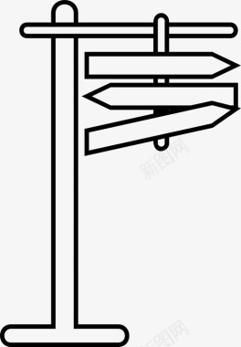 8个交通图标路标方向交通标志图标图标