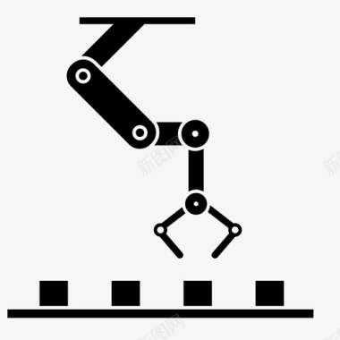 商务人士手臂机械工业工厂机器图标图标